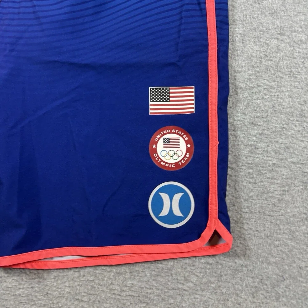 Hurley Phantom USA Olympic Team Board Shorts Mens Size 31 Swim Trunks Blue Rio
